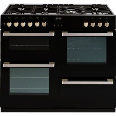 Belling DB4100DF Dual Fuel Range Cooker in Black